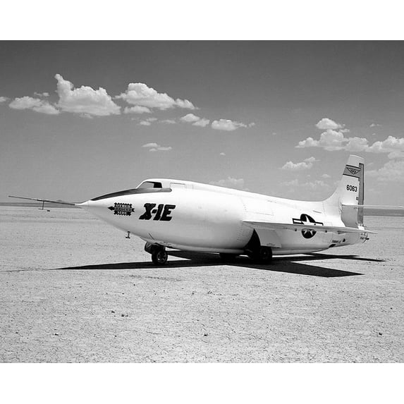 Bell X-1E on Lakebed - 12x18 Inch Laminated Aviation Poster - Stunning Detail and Bold Colors