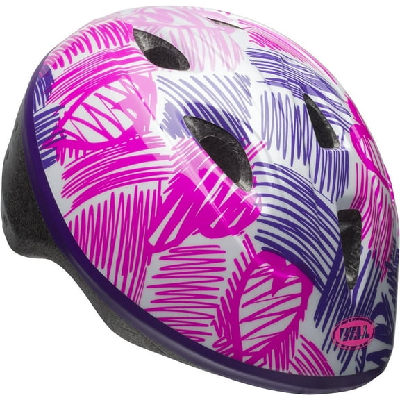 Bell Zoomer Bike Helmet - Pink & Purple, Zoomer - Scribble Hearts 7095428.0 Large