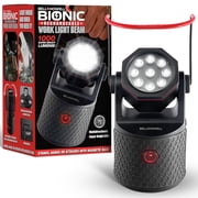 Bell + Howell Rechargeable Work Light, 2 in 1 LED Flashlight, Battery Operated Lights With Magnetic Base, Camping Light, Emergency Power Failure, 360° Rotating 1000L, Portable W/ Hanging Hook & Stand