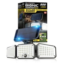 Bell and Howell Bionic Solar Powered Outdoor Light, Motion Sensor Waterproof LED Floodlight for Patio, Porch, Yard