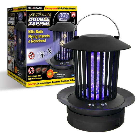Bell + Howell Monster Double Zapper 18-Watt Rechargeable Electric Outdoor and Indoor UV Light Insect Zapper, As Seen on TV
