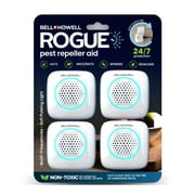 Bell and Howell Rogue Ultrasonic Pest Repeller Aid for Home 4 Pcs Mouse Rodent Insect Bug Repellent