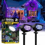 Bell and Howell Solar Lights Outdoor Solar Powered Garden Lights LED Motion Sensor Waterproof Outside Spotlights Patio 2 Pack