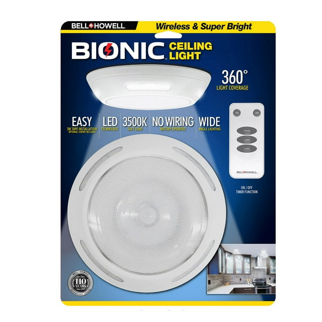 Bell and Howell Wireless Ceiling Light LED Motion Sensor Ceiling Light