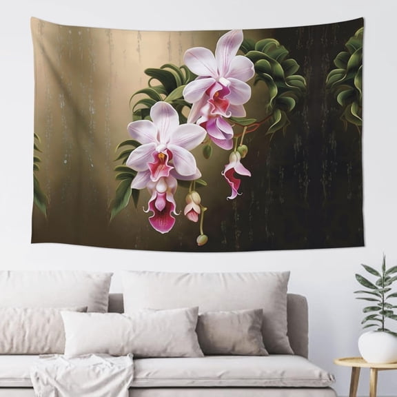 Bell orchid Tapestry Aesthetic Wall Hanging Tapestries 60'' x 40'' Boho Tapestries Vertical Wall Art Decorative Funny Vintage Poster Flag Tapestry for Bedroom Living Room Decor