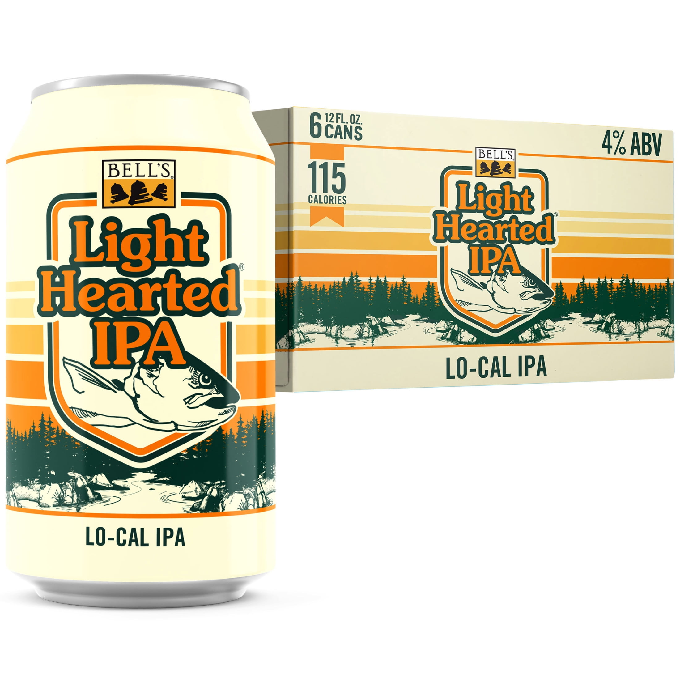 Bell's Light Hearted IPA Craft Beer, 6 Pack, 12 fl oz Cans, 4% ABV