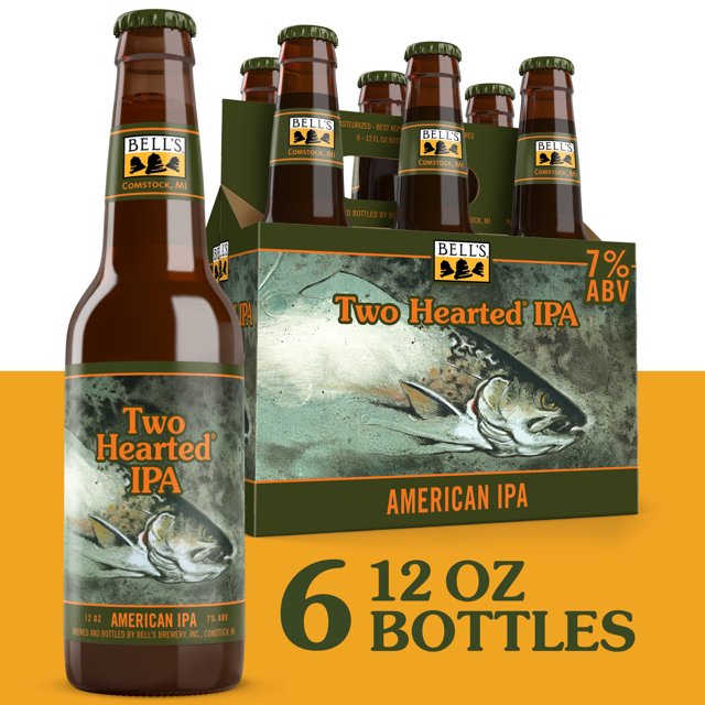 Bell's Two Hearted IPA Craft Beer, 6 Pack, 12 fl oz Bottles, 7 ABV