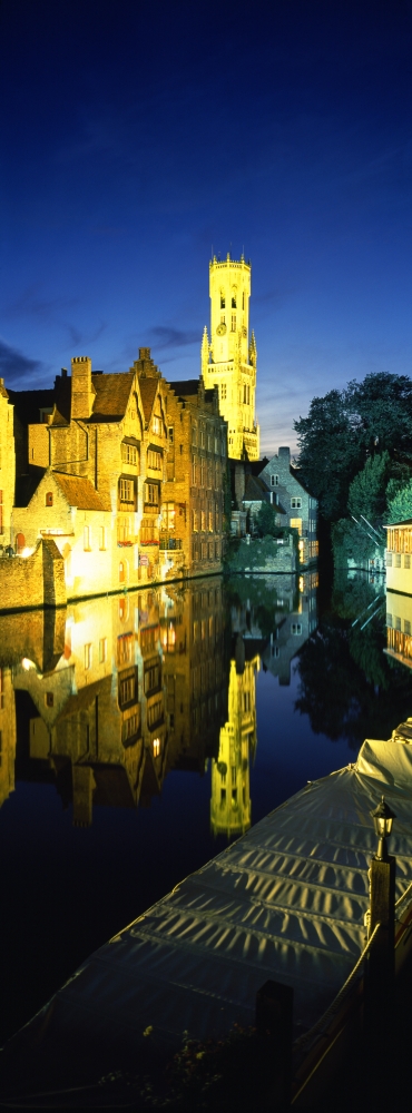 Bell tower of a church Belfry of Bruges Bruges Flanders Belgium Canvas Art - Panoramic Images (27 x 9)