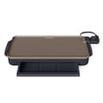thumbnail image 1 of Bella 10" x 18" Nonstick Ceramic Griddle with Warming Tray, Oatmilk, 1 of 17