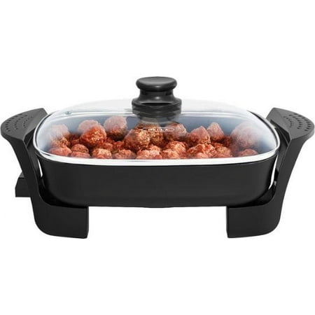 Bella - 11″ x 11″ Non-Stick Electric Skillet - Black