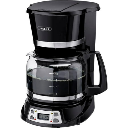 Bella - 12-Cup Programmable Coffee Maker - Black