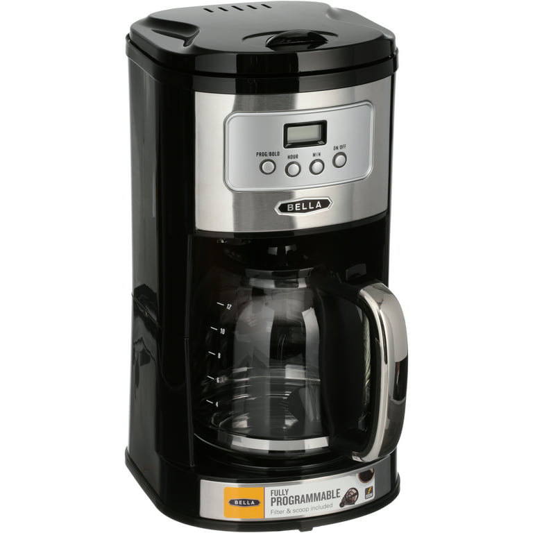 Bella - Classics 12-Cup Coffee Maker - Chrome/Black