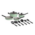 thumbnail image 1 of Bella 12 Piece Ceramic Nonstick Cookware Set, Seaglass, 1 of 9