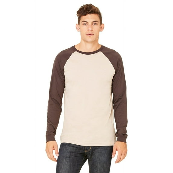 Bella 3000C Canvas Men'S Jersey Long-Sleeve Baseball T-Shirt