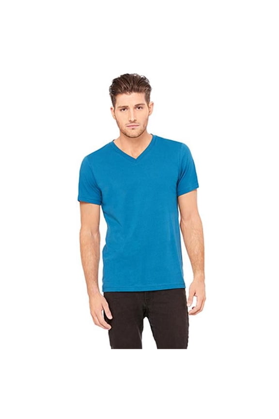 3005 Unisex Jersey Short Sleeve V-Neck Tee - Deep Teal - Extra Small