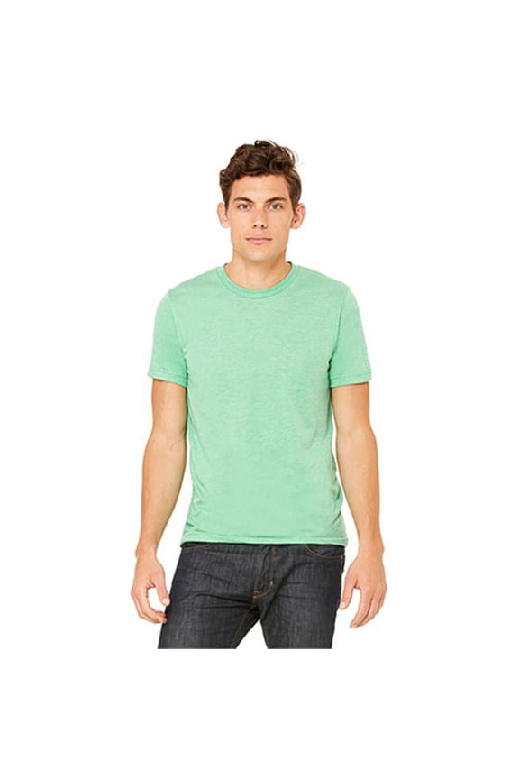 3413 Unisex Triblend Short Sleeve Tee - Green Triblend - Medium