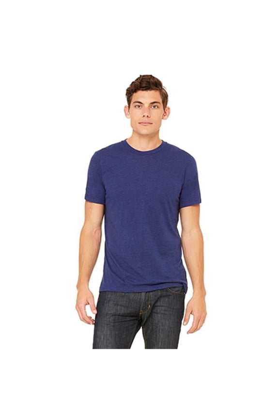 3413 Unisex Triblend Short Sleeve Tee - Navy Triblend - Medium