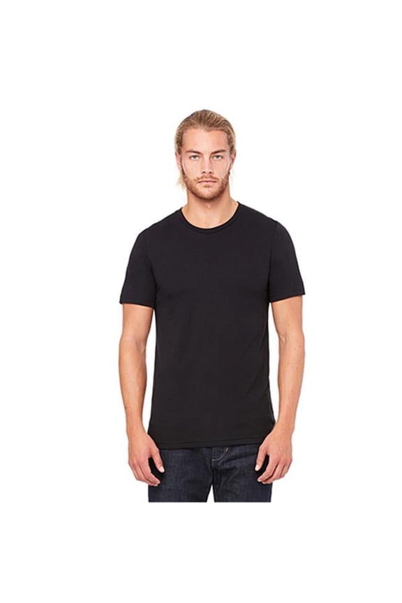 3413 Unisex Triblend Short Sleeve Tee - Solid Black Triblend - Medium