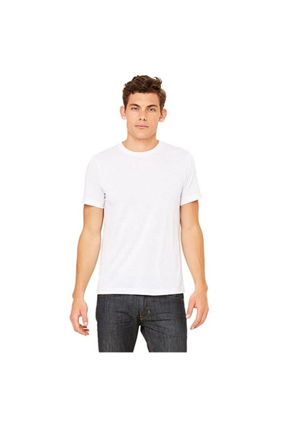 3413 Unisex Triblend Short Sleeve Tee - White Fleck Triblend - Extra Large