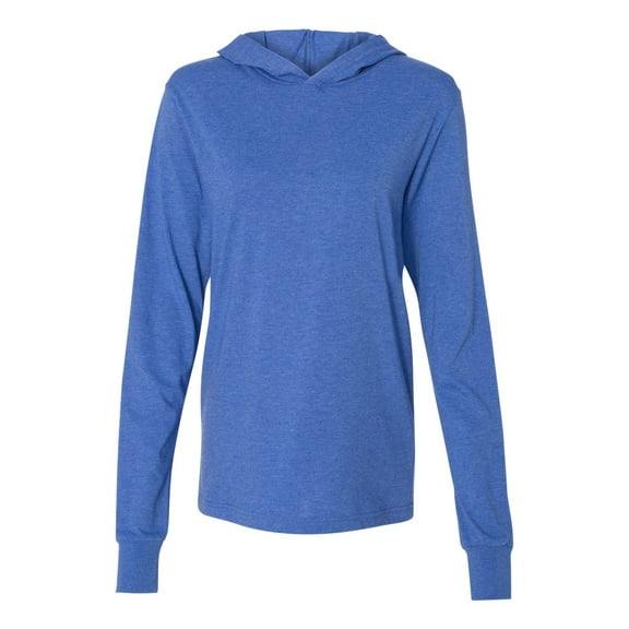 Bella 3512 Unisex Jersey Long Sleeve Hoodie - Heather True Royal, 2XL
