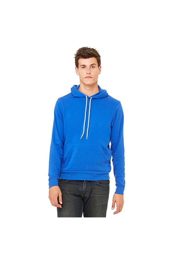 3719 Unisex Poly-Cotton Fleece Pullover Hoodie - True Royal - Small