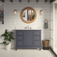 thumbnail image 1 of Bella 42" Bathroom Vanity with Marine Gray Cabinet and Carrara Marble Top, 1 of 6