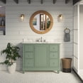 thumbnail image 1 of Bella 42" Bathroom Vanity with Sage Green Cabinet and Carrara Marble Top, 1 of 6