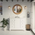 thumbnail image 1 of Bella 42" Bathroom Vanity with White Cabinet and Carrara Marble Top, 1 of 7
