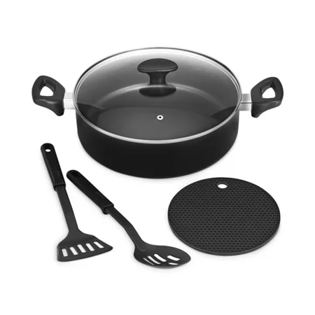 Bella 5-pc. Nonstick Everyday Pan Set in Black
