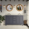 thumbnail image 1 of Bella 60" Double Bathroom Vanity with Marine Gray Cabinet and Quartz Top, 1 of 7