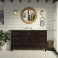 thumbnail image 1 of Bella 60" Single Bathroom Vanity with Chocolate Cabinet and Carrara Marble Top, 1 of 6