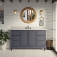thumbnail image 1 of Bella 60" Single Bathroom Vanity with White Cabinet and Quartz Top, 1 of 7