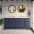 thumbnail image 1 of Bella 72" Double Bathroom Vanity with Royal Blue Cabinet and Carrara Marble Top, 1 of 6
