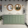 thumbnail image 1 of Bella 72" Double Bathroom Vanity with Sage Green Cabinet and Carrara Marble Top, 1 of 6