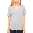 thumbnail image 1 of Bella 8816 Ladies Slouchy Tee - Athletic Heather - Extra Large, 1 of 1