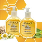 Bella B Bundle: Squeaky Bee Baby Wash & Shampoo 8 oz and Bubble Bath 8 oz