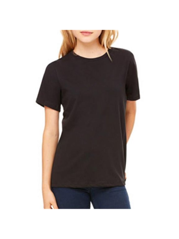 B6400 Canvas Ladies Relaxed Jersey Short-Sleeve Tee - Vintage Black - Large