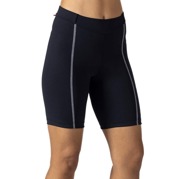 Terry Bella Bike Shorts Women Padded, Regular 8.5 Inch Silicone Leg Black Bike Shorts for Womens Cycling Shorts Mountain Bike