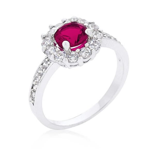 Bella Birthstone Engagement Ring In Pink, Size 08