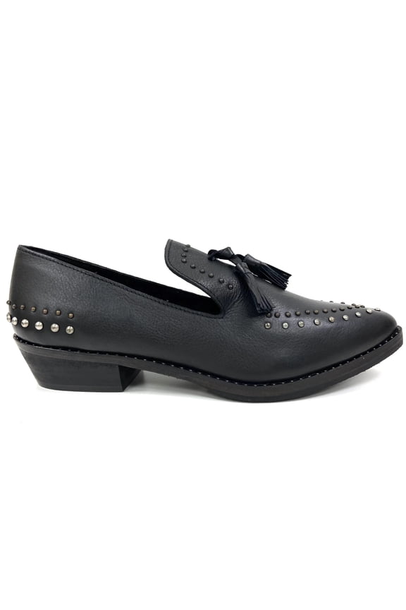 Bella Black Studded Mules