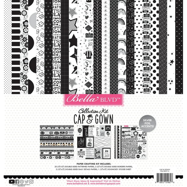 Bella Blvd Collection Kit 12"X12"Cap & Gown Walmart Business Supplies
