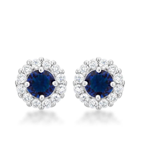 Bella Bridal Earrings In Blue