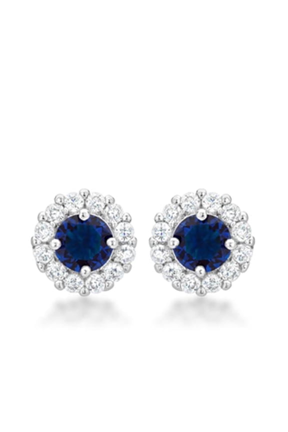 Bella Bridal Earrings In Blue