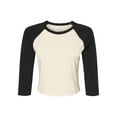 thumbnail image 1 of Bella + Canvas 1200 Ladies' Micro Ribbed 3/4 Raglan Baby Tee, 1 of 1
