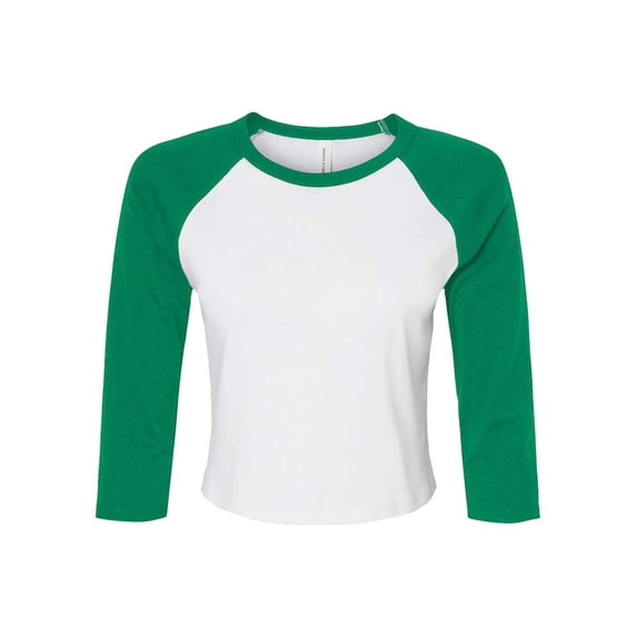 Bella + Canvas 1200 Ladies' Micro Ribbed 3/4 Raglan Baby Tee