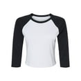 thumbnail image 1 of Bella + Canvas 1200 Ladies' Micro Ribbed 3/4 Raglan Baby Tee, 1 of 1