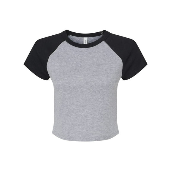 Bella + Canvas 1201 Ladies' Micro Ribbed Raglan Baby Tee (2 PACK)