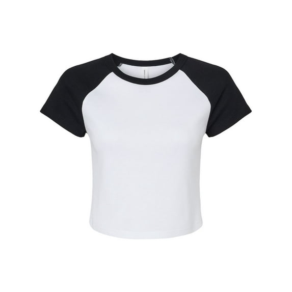 Bella + Canvas 1201 Ladies' Micro Ribbed Raglan Baby Tee (2 PACK)