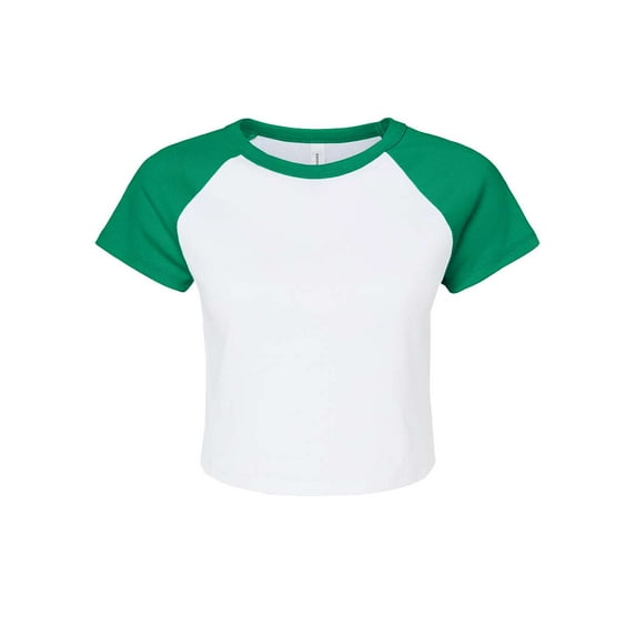Bella + Canvas 1201 Ladies' Micro Ribbed Raglan Baby Tee