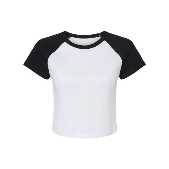 Bella + Canvas 1201 Ladies' Micro Ribbed Raglan Baby Tee
